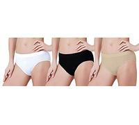 Ilary 3 Slip a Vita Alta Donna Modello cod.0617 Cotone antiallergico Intimo Senza Cuciture Mutanda Mutandina Ragazza (Bianco, S/M)