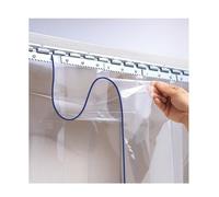 Ilat - Strisce in vinile trasparente per porte in PVC da 1,7 mm, con guida in acciaio, impermeabili, per celle frigorifere e frigoriferi, facili da pulire (larghezza 120 x altezza 250 cm)
