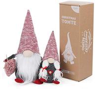 ilauke 2 pezzi di Babbo Natale,Decorazione Natalizia per La Decorazione di Natale,Babbo Natale Tomte Gnomo,Natalizie Gnomo di Natale Decorazione Natalizia per Bambini per Casa,Ristoranti(30 cm&20 cm)
