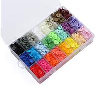 ilauke 408pz Bottoni Automatici a Pressione, Bottoni a Pressione Automatici Colorati in Plastica 24 Colori, Sewing Craft Set per Cucito Creativo Fai da Te Scrapbooking Artigianato