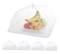 ilauke Anstore, Copertura in Rete per Alimenti, per PIC-nic, 43,2 cm, Riutilizzabile e Pieghevole, Protegge Gli Alimenti da Mosche, Insetti e zanzare, Confezione da 5