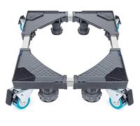 ilauke Base per Lavatrice, Base Lavatrice con 4 Piedini 4 Ruote, Carico Pesante 300KG Mobile Lavatrice Asciugatrice, Larghezza Regolabile 45-75cm Base Lavatrice per Lavatrice e Frigorifero