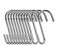 ilauke Confezione da 32 Ganci Resistenti a S,Forma di S,Multifunzionali Ganci a Forma di S Attaccapanni Gancio per Bagno Camera da Letto Ufficio Ganci per Utensili Cucina (D'argento)