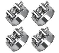 ilauke Set di 4 fascette in acciaio inox, 32-35 mm, fascette stringitubo in acciaio inox, larghezza 20 mm, fascette stringitubo adatto per piscina, lavatrice, tubo benzina, stagno e giardino