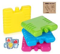 ilauke Set di 4 Ghiaccio per Borsa per Frigo, 4 Borsa Frigo da 100 ml Riutilizzabili, per Borsa Frigo, A Lunga Durata, Ghiaccio da Borsa Frigo, in 4 Colori, per Borsa Termica e Frigo, 90 X 85 X 20 mm