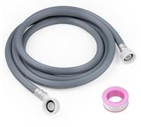 ilauke Tubo lavatrice, 2,5 m Tubo Flessibile di Scarico per Lavatrice con 6M nastro PTFE, 3/4 pollici angolo/diritto Tubo Scarico Lavastoviglie per Lavatrice Kit, per Lavastoviglie e Lavatrice