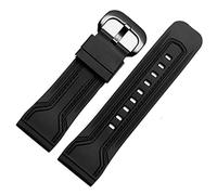 ILAZI Cinturino per orologio in silicone Cinturini per orologi da 28 mm per cinturino Seven on Friday Accessori per orologi in gomma siliconica Cintura da polso impermeabile(Black-Black Buckle)