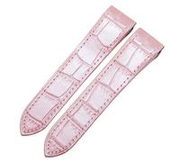 ILAZI Squisito cinghia di orologio in pelle genuina per cartier serie da 20mm design elegante da 23mm bracciale(Pink no buckle,20mm)