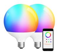 iLC G120 LED E27 Lampadina Globo 15W, Φ 120mm, Compatibile con Alexa (sono Necessari i Dispositivi Echo), Cambiamento di Colore, Temperatura del Colore 2700-6000K, 150W Equivatlent, CRI>95+(2 pezzi)