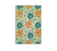 Ilcargoa Flourish Baroque 19, poster su tela con motivo floreale su tela, decorazione da parete per ufficio e casa, idea regalo, 30 x 45 cm