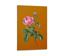 Ilcargoa Poster vintage con rose provenzali (1) su tela, decorazione artistica da parete per ufficio e casa, idea regalo, 50 x 75 cm