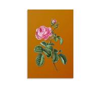 Ilcargoa Poster vintage con rose provenzali (1) su tela, decorazione artistica da parete per ufficio e casa, idea regalo, 60 x 90 cm