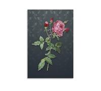 Ilcargoa Poster vintage con rose provenzali su tela, decorazione artistica da parete per ufficio e casa, idea regalo, 30 x 45 cm