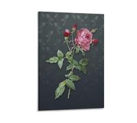 Ilcargoa Poster vintage con rose provenzali su tela, decorazione artistica da parete per ufficio e casa, idea regalo, 60 x 90 cm