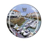 Île de Ré France - Calamita da frigorifero con cristalli e souvenir turistici, collezione regalo per frigorifero
