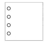 Ilford Schede supplementari 38x38 bianco 10 fogli