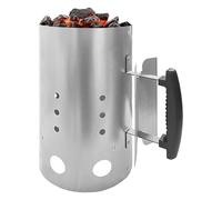 IlGruppone Barbecue Starter Accendino BBQ Compatto A Doppio Manico Resistente Alte Temperature in Acciaio Accenditore Camino con Manico Grigliate Campeggio Carbonella