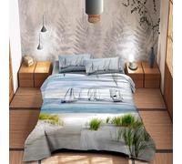 IlGruppone Completo Letto Lenzuola 100% Cotone Set Lenzuolo Moderno sotto sopra Federe Due Stampe in Altissima Definizione - Dis1Dreams - Matrimoniale