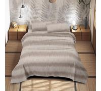 IlGruppone Completo Letto Matrimoniale No Stiro Set Lenzuola in Morbida Microfibra Anallergica Lenzuolo sotto con Angoli Elastici Fino 30 Cm, Lenzuolo Teso sopra 2 Federe Prodotto Italiano - Dash