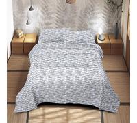 IlGruppone Completo Letto Matrimoniale No Stiro Set Lenzuola in Morbida Microfibra Anallergica Lenzuolo sotto con Angoli Elastici Fino 30 Cm, Lenzuolo Teso sopra 2 Federe Prodotto Italiano - Fisher