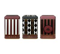 IlGruppone Contenitori Cucina Set 4/3 Pezzi 1 Portapane Contenitore con Coperchio 3 Barattoli tè,caffè,Zucchero,Spezie,Box Organizer Pasta,Barattolo Biscotti Storage - Circus - 3 Pezzi