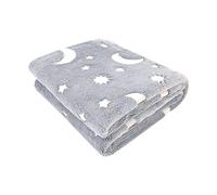 IlGruppone Coperta Magica Night Glow Si Illumina al Buio Plaid Pile Morbida Calda 240Gr/Mq Flanella di Microfibra Letto Copertina Divano - Dis 1 - Plaid127x152cm