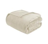 IlGruppone Coperta Plaid Tinta Unita Pile Morbida Calda 210Gr/Mq Flanella di Microfibra Letto Copertina Divano Vellutata Invernale Singolo Matrimoniale - Plaid 120x150Cm - Beige