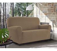 IlGruppone Copridivano Elasticizzato Modello Harry Protettivo Antiscivolo salvadivano AntiGraffio Universale con Braccioli Tessuto Jaquard Cani e Gatti copripoltrona - 3 Posti - Nocciola