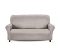 IlGruppone Copridivano in Velluto Elegante Impermeabile Tessuto Elasticizzato Antimacchia Copripoltrona Salva Divano Due Tre Posti Cover Sofà Universale Certificato Oekotex - Grigio - Divano 3 posti