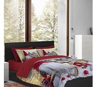 IlGruppone Copripiumino In Cotone Matrimoniale Sacco e Federe Due Piazze Con Stampe In Altissima Definizione Parure Letto - (75Gnomo, Matrimoniale)