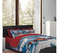 IlGruppone Copripiumino In Cotone Matrimoniale Sacco e Federe Due Piazze Con Stampe In Altissima Definizione Parure Letto - 06Luna - Singolo (70Baita, Una piazza e mezza)