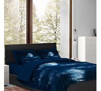 IlGruppone Copripiumino In Cotone Matrimoniale Sacco e Federe Due Piazze Con Stampe In Altissima Definizione Parure Letto - 06Luna - Singolo (06Luna, Singolo)