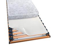 IlGruppone Coprirete in Feltro Anallergico Traspirante con Lacci E Ganci Proteggi Doghe Lavabile Antiacaro Prodotto Italiano - Bianco - 130x190cm