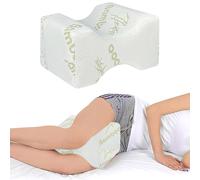 IlGruppone Cuscino a Farfalla per Gambe e Lombare in Memory Foam Bambù - Guanciale Certificato Oeko Tex Ergonomico per Ginocchia, Aiuto la Corretta Posizione sul Fianco, Fodera Rimovibile (Farfalla)