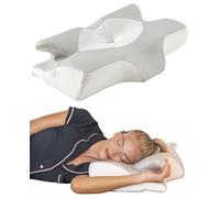 IlGruppone Cuscino Farfalla 6 Zone Ergonomico in Memory Foam 2 in 1 Ortopedico Guanciale Collo Supporto Cervicale Braccio sotto Sfoderabile Lavabile Dormire Lateralmente Pancia Schiena