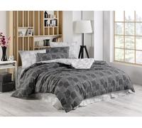 IlGruppone Parure Copripiumino Matrimoniale Sacco e Federe Due Piazze con Stampe Moderne in Morbido Cotone Stampato Letto Due Piazze Disegni Moderni in più Colori - 21SpiraleNero