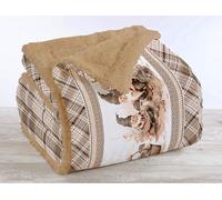 IlGruppone Passione Casa Coperta Plaid in Pile Sherpa Invernale, Morbida e Calda, Pelosa in Finta Pelliccia Singola Matrimoniale Doppio Lato-Inverno - Due Piazze 200x230