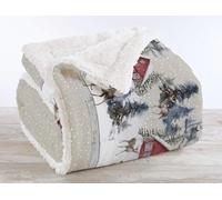 IlGruppone Passione Casa Coperta Plaid in Pile Sherpa Invernale, Morbida e Calda, Pelosa in Finta Pelliccia Singola Matrimoniale Doppio Lato Una piazza 150x200 - Aspen 1