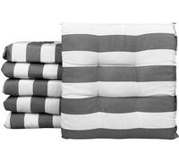 IlGruppone Passione Casa Set 4/6 Cuscini Cucina Geometrico Sedia con Lacci 4 Punti Comodi Prodotto Italiano 40 x 40 in Cotone Imbottiti Spessore 6 Cm - PaoloGrig - 6 Pezzi
