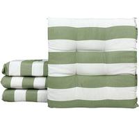 IlGruppone Passione Casa Set 4/6 Cuscini Cucina Geometrico Sedia con Lacci 4 Punti Comodi Prodotto Italiano 40 x 40 in Cotone Imbottiti Spessore 6 Cm - PaoloVerde - 4 Pezzi