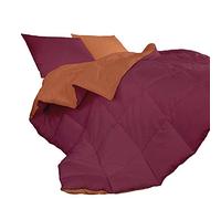 IlGruppone Piumino Invernale Caldo piumone 3 Misure Double Face Microfibra Anallergico - Bordeaux/Arancio - 2 Piazze