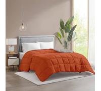 IlGruppone Piumino Invernale Caldo piumone 3 Misure Double Face Microfibra Anallergico - Ruggine/Tortora - 1 Piazza e Mezza