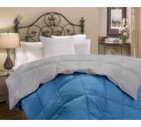 IlGruppone Piumino invernale in Piuma d'Oca 90/10 Double Face piumone caldo trapuntato trapunta 300 gr/mq Inverno - (Azzurro/Grigio, Una piazza e mezza)