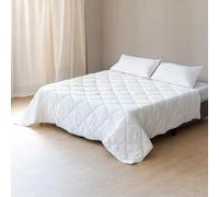 IlGruppone Piumino Letto Inverno Interno Bianco Coperta Invernale Pesante Morbida Microfibra Manopesca Anallergica Piumone Sofficissimo - Bianco - Singolo
