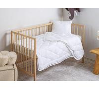 IlGruppone Piumino Per Bambino Lettino 110x125 Cm 100/200/300 Gr 4 Stagioni Estate/Inverno Anallergico Trapunta Coperta Da Culla Trapuntina Traspirante Antiacaro - Bianco - 4 Stagioni