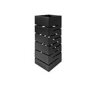 IlGruppone Portaombrelli Interno Esterno Elegante Design Moderno in Metallo con Ganci per ombrellini - Modello 9 Nero