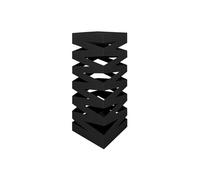 IlGruppone Portaombrelli Interno Esterno Elegante Design Moderno in Metallo con Ganci per ombrellini - Modello 5 Nero