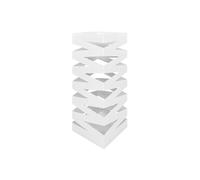 IlGruppone Portaombrelli Interno Esterno Elegante Design Moderno in Metallo con Ganci per ombrellini - Modello 5 Bianco