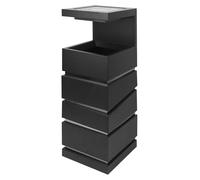 IlGruppone Posacenere 2 in 1 da Terra Professionale Elegante Interno Esterno con Secchio Cestino Gettacarte Spazzatura Realizzati in Acciaio Marmo Acciaio - Modello Luxe