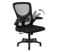 IlGruppone Sedia Da Ufficio Con Supporto Lombare, Sedia Scrivania Ergonomica Braccioli Regolabili Altezza Regolabile Schienale In Rete Traspirante,Oscillante Con Ruote Girevoli - Senza Poggiatesta